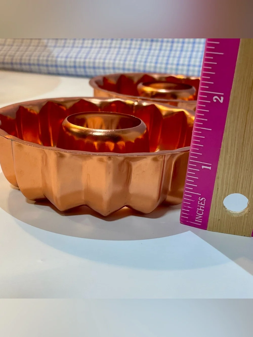 Vintage Copper Jello & Bundt Mold Set of 3 – Large Ring Mold + Mini Fluted Molds